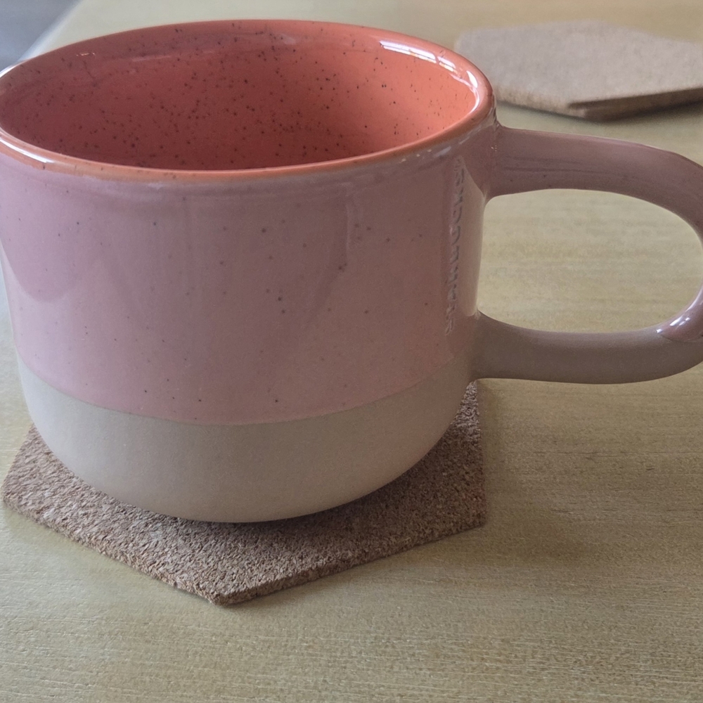 Pink and Cream Starbucks Mug
